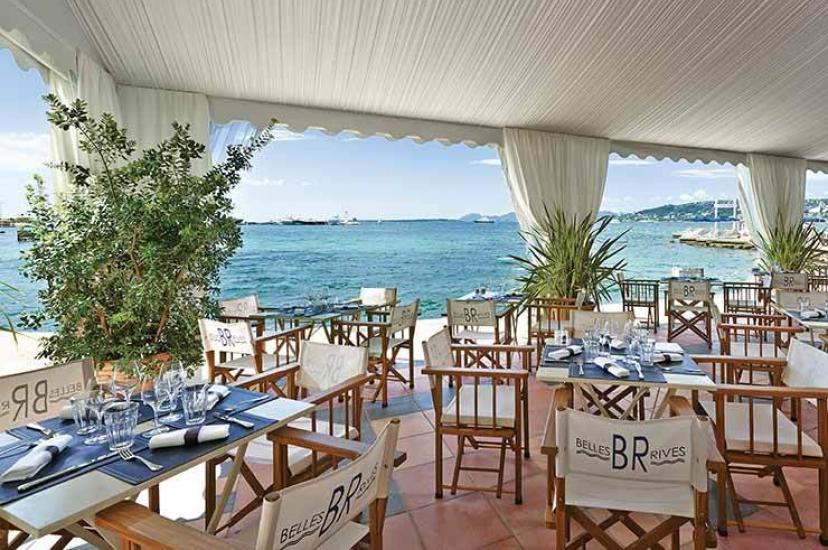 Hote Belles Rives beach terrace