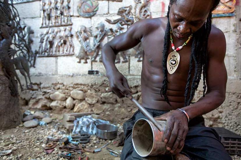 Local artist in Haiti