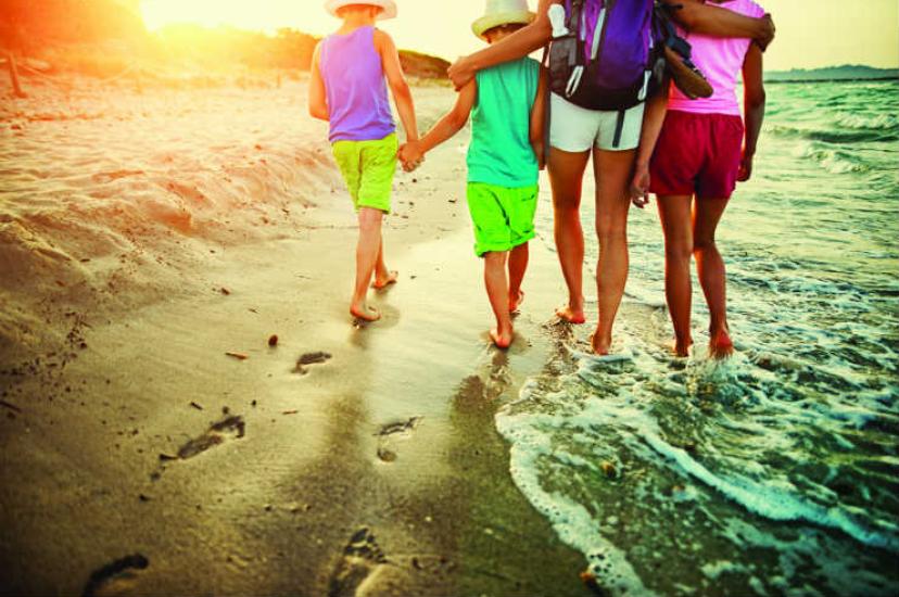 Family on a beach