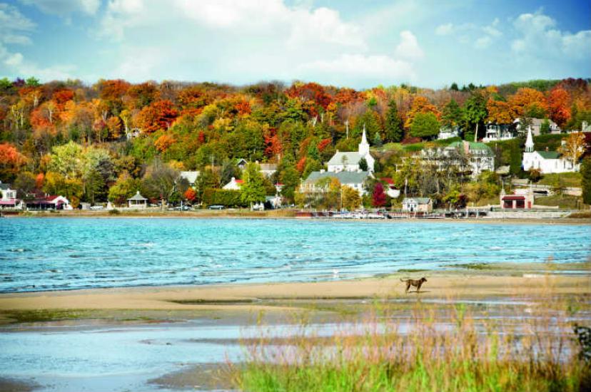 Scenic harbor shot in Door County