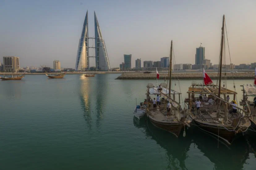 Manama Skyline and Dhow.JPG
