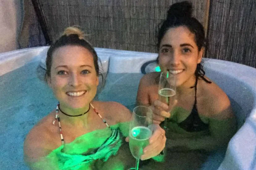 Sophie Griffiths and her girlfriend at Hoseasons Heron Lodge