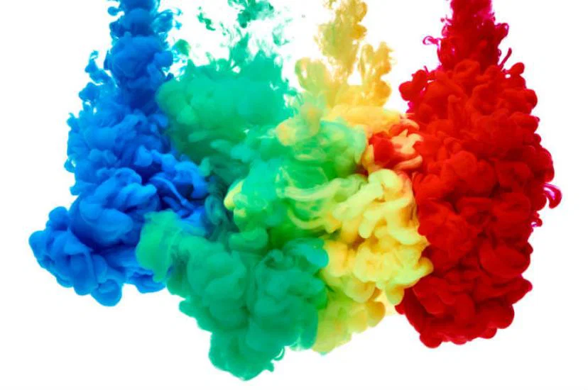 Paint in water colour liquid