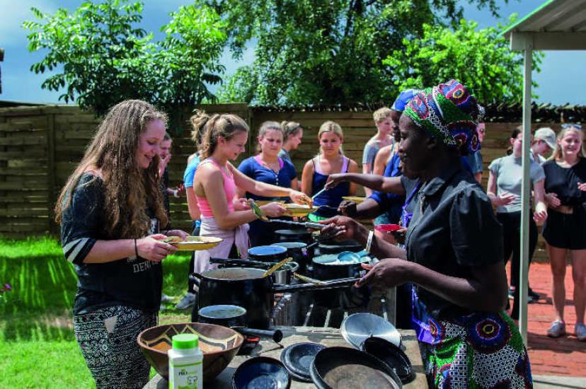 ZImbabwe Victoria Falls Shearwater Village Lusumpuko Planeterra Project Lunch Serving Food Traveller