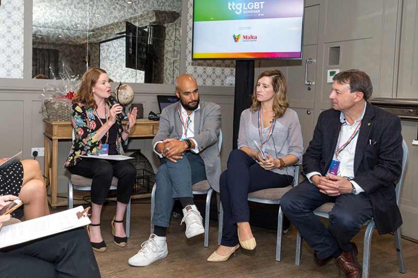 Pippa Jacks moderates a panel at the TTG LGBT Seminar 2019