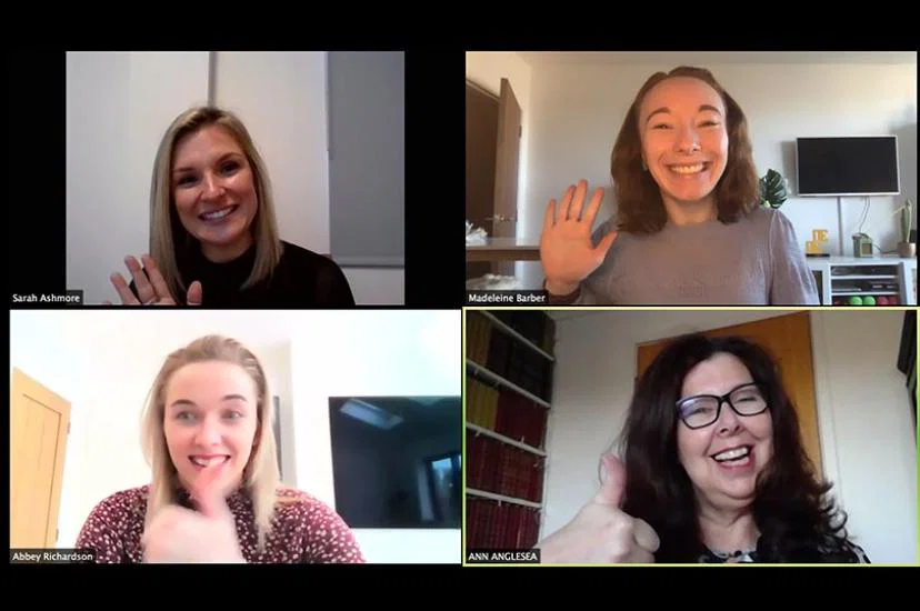 TTG's Madeleine Barber and Attraction World's Sarah Ashmore with Ann and Abbey from Delmar World