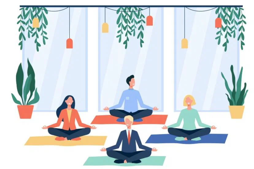 Help staff find their inner sense of calm with regular yoga or meditation sessions