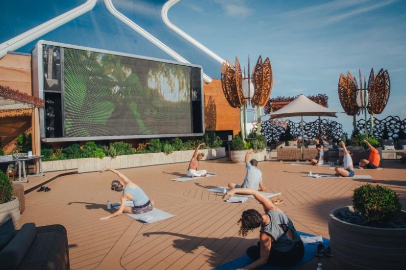 All Celebrity ships, including Apex, offer yoga classes 