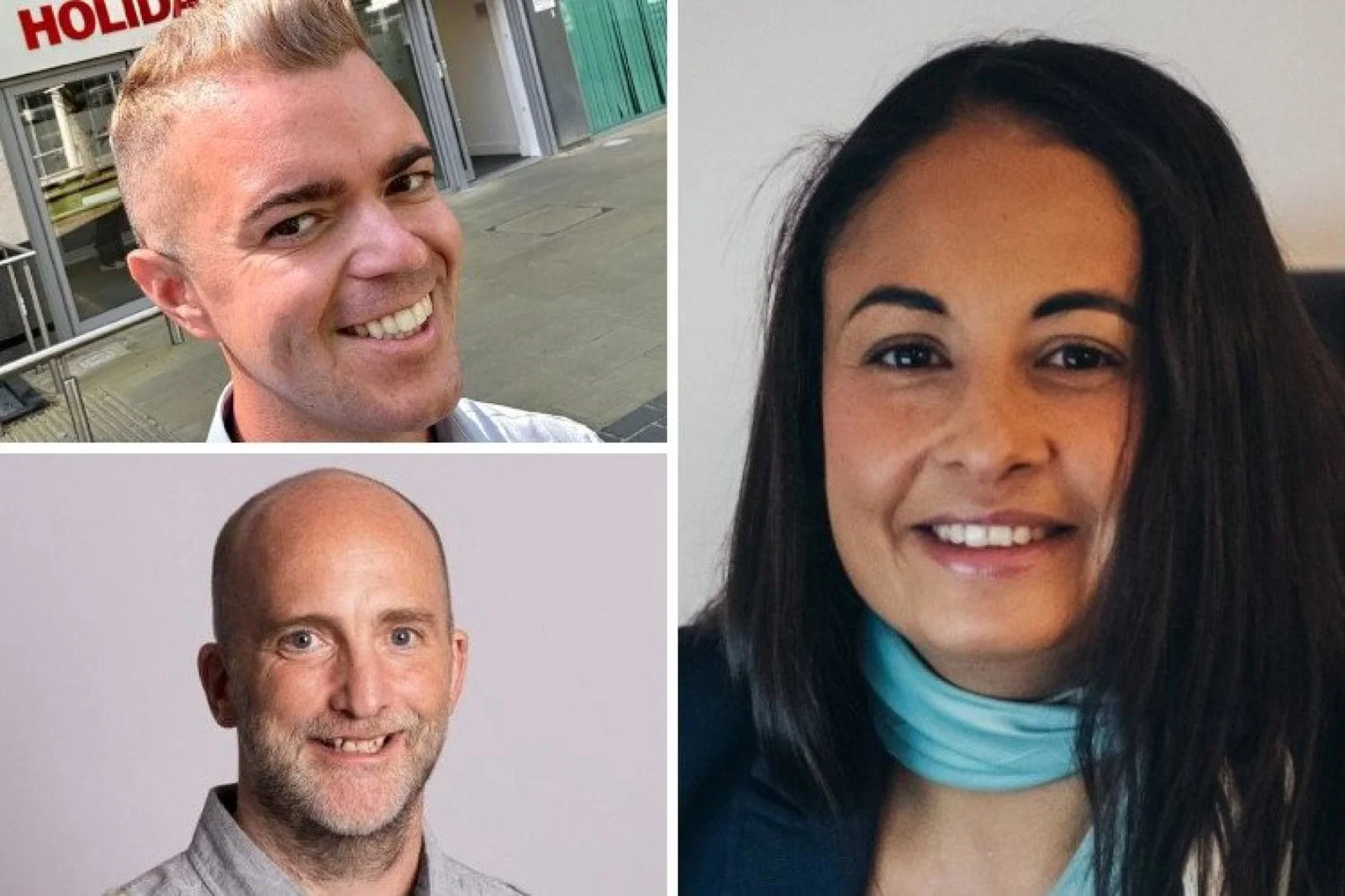 Joe Biggs (top left), Andy La Gette (bottom left) and Jennifer Lynch (right)