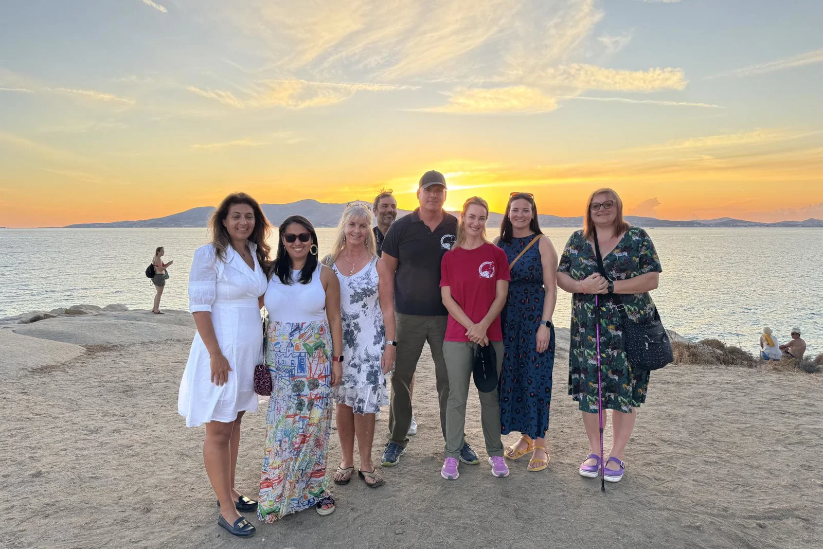 The group met with the Naxos Wildlife Protection team at Agia Anna beach