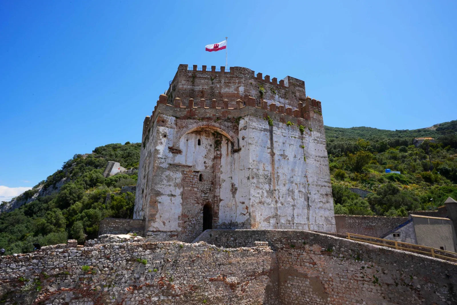 Gibraltar's Moorish castle dates to the 14th century