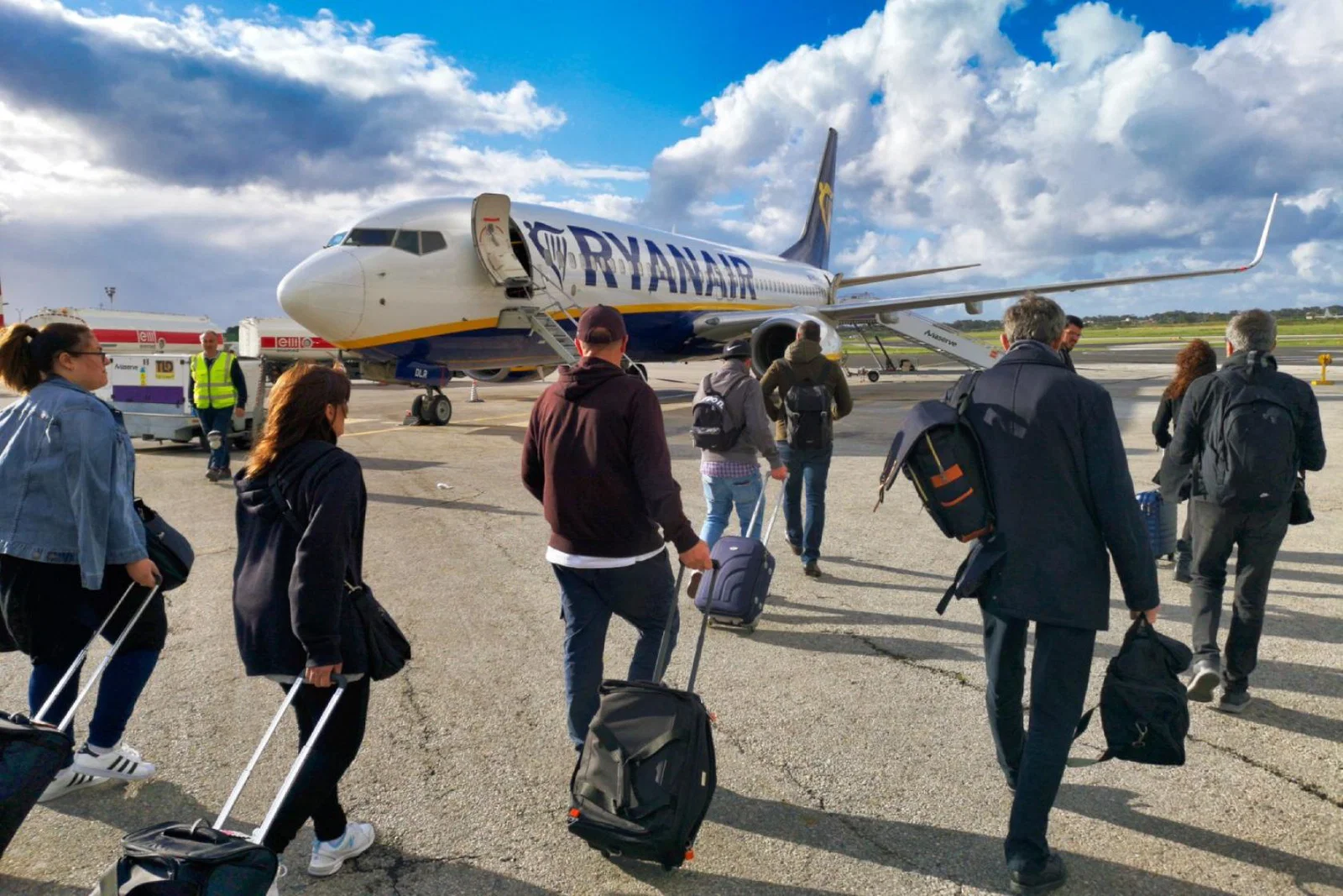 Ryanair passengers board