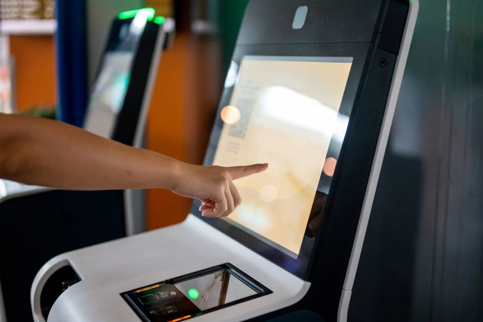 EU border control fingerprint scanner kiosk