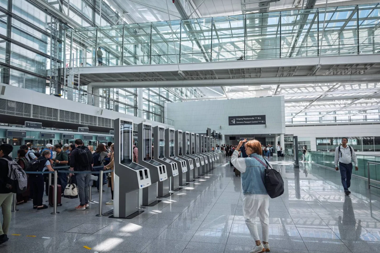 New EU Entry-Exit System kiosks at a European airport