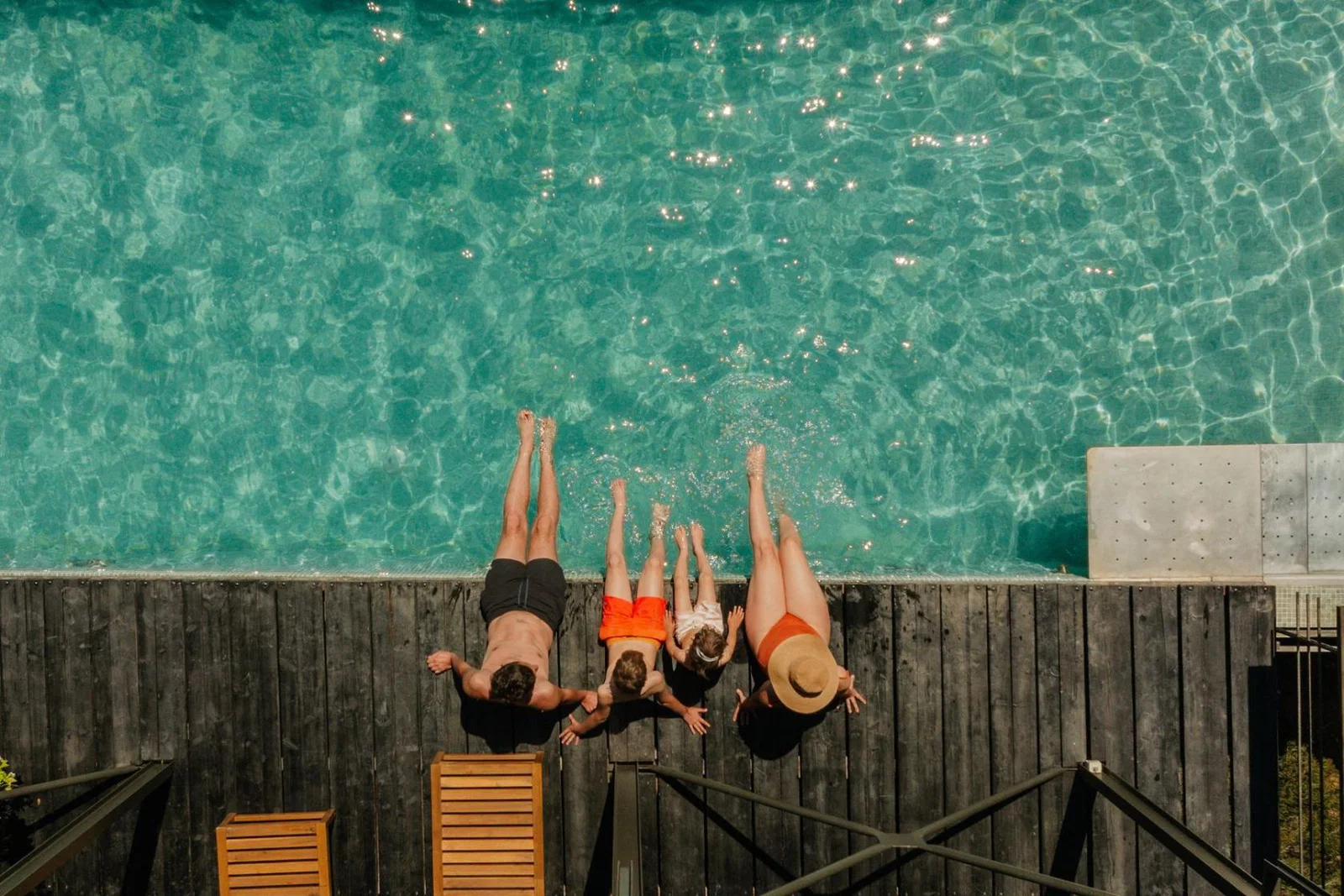 Family by the pool on an all-inclusive holiday
