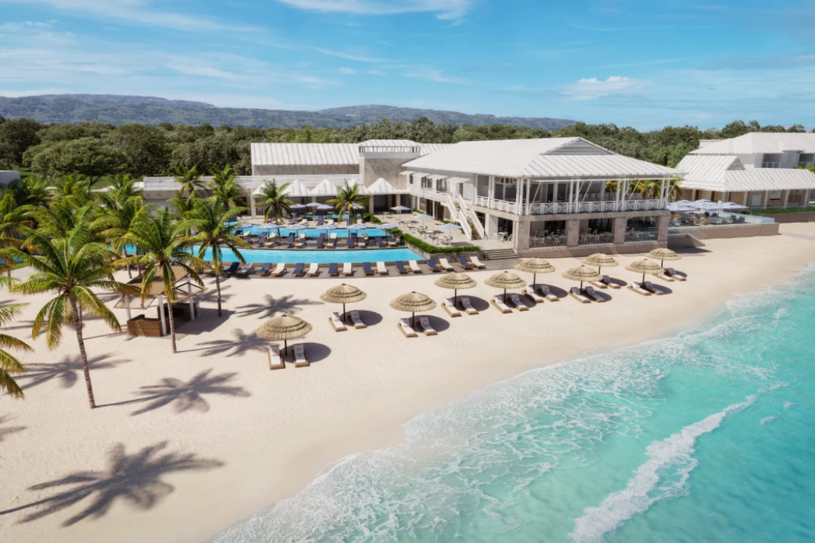 The all-new Sandals Montego Bay, framed by uninterrupted ocean views, following a reimagined beachfront designed to open the horizon