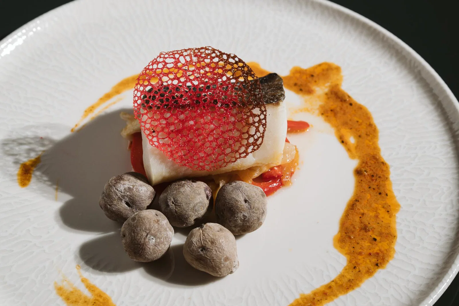 Modern interpretation of Tenerife's iconic papas arrugadas at Windsor Restaurant, Sir Anthony Hotel