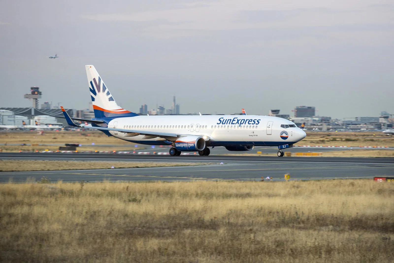 A SunExpress aircraft pictured at Frankfurt airport