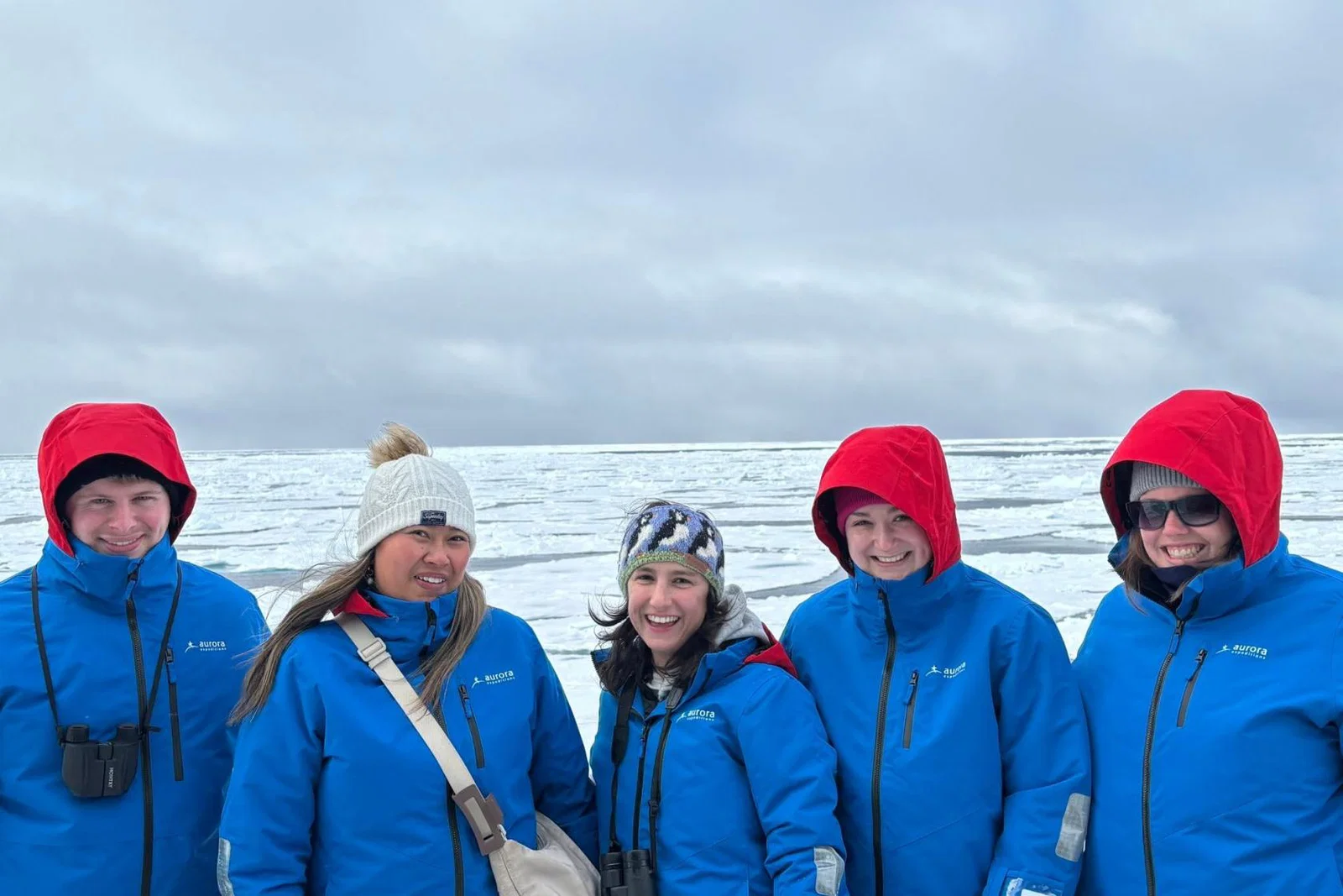 James (left) explored the Arctic with a group of agents on a recent fam
