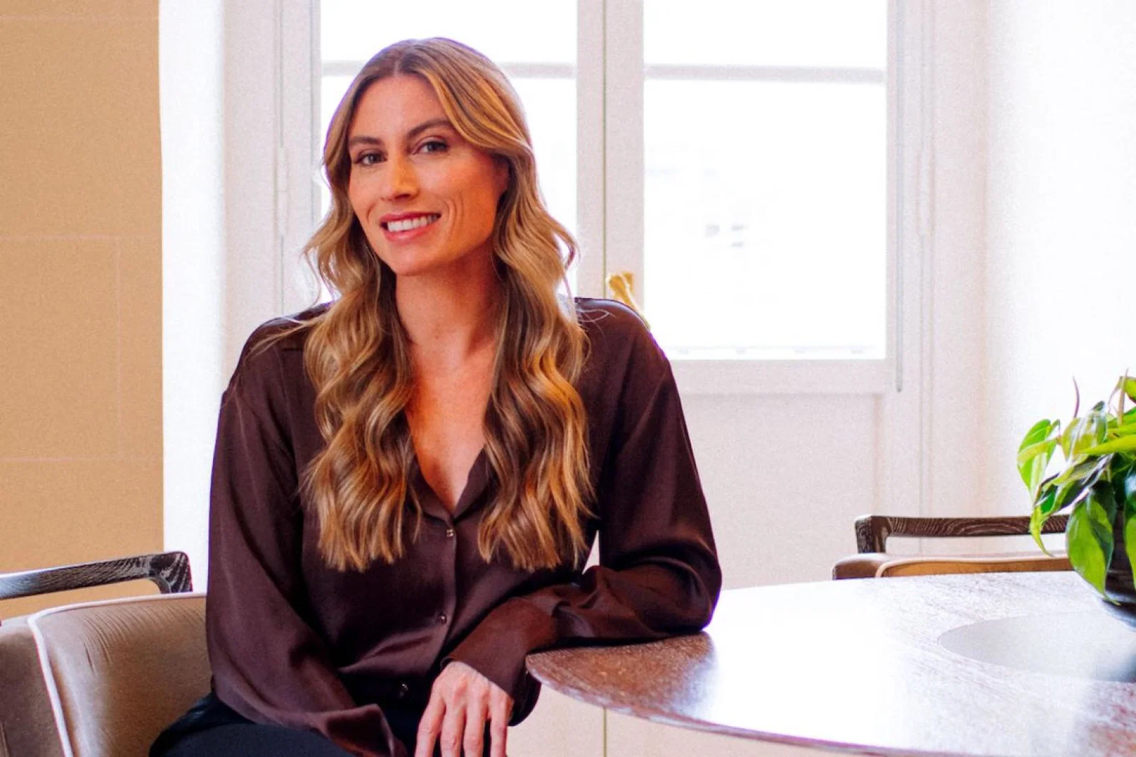 Professional shot of woman with fair hair smiling