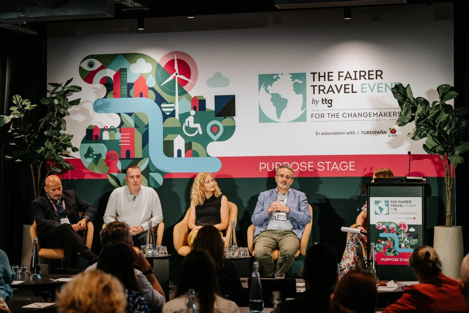 Matt Callaghan, Rochelle Turner, Mark Tanzer and Pedro Medina Asensio at the Fairer Travel Event 2026
