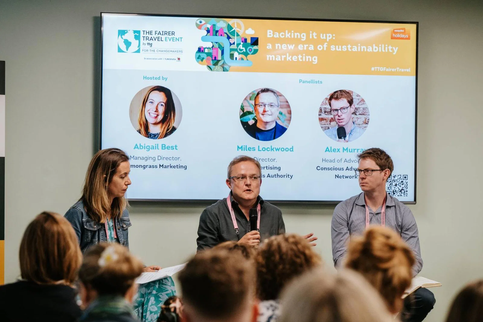 Abigail Best, Miles Lockwood and Alex Murray at the 2026 Fairer Travel Event