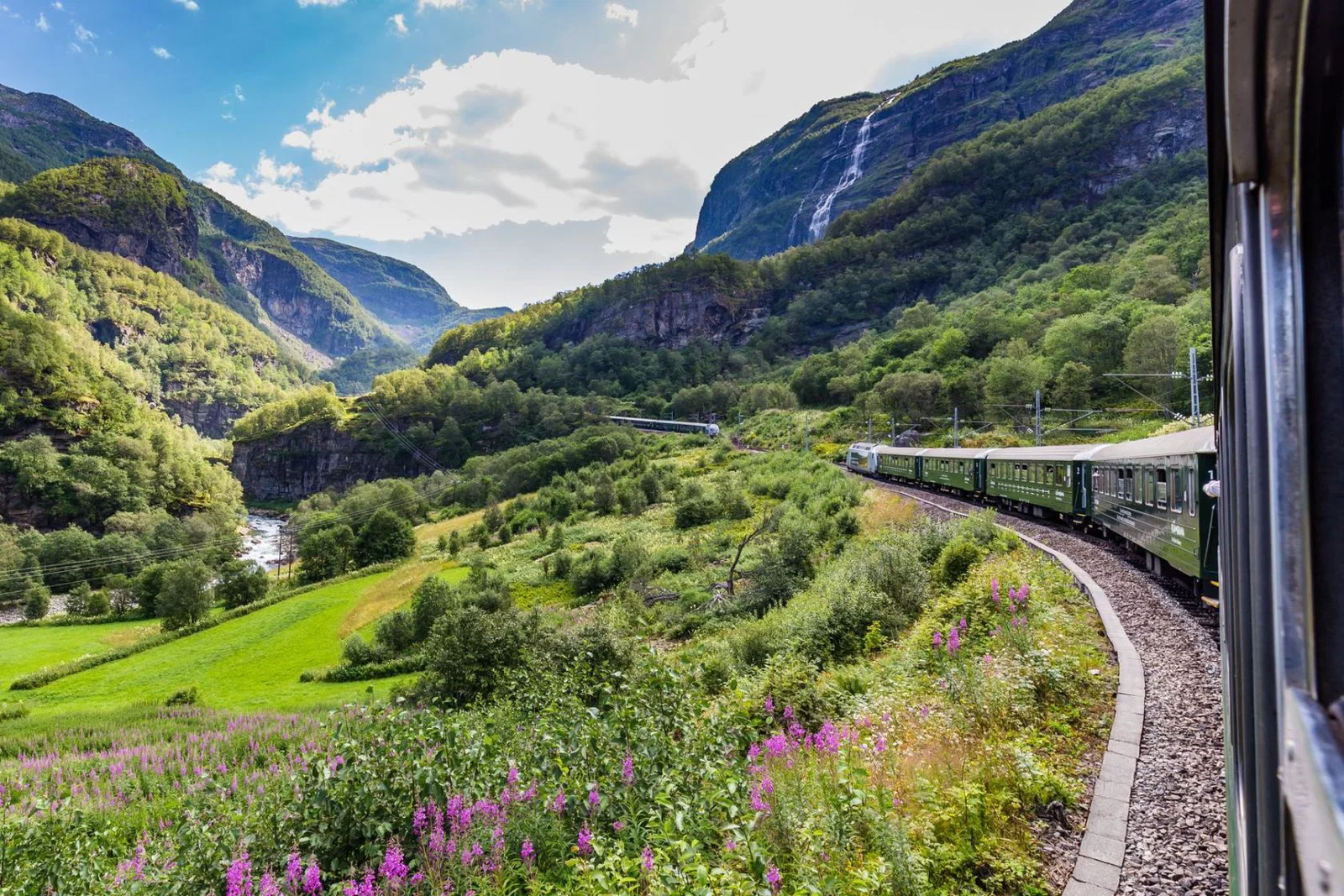 Flamsbana between Flam and Myrdal in Aurland in Western Norway