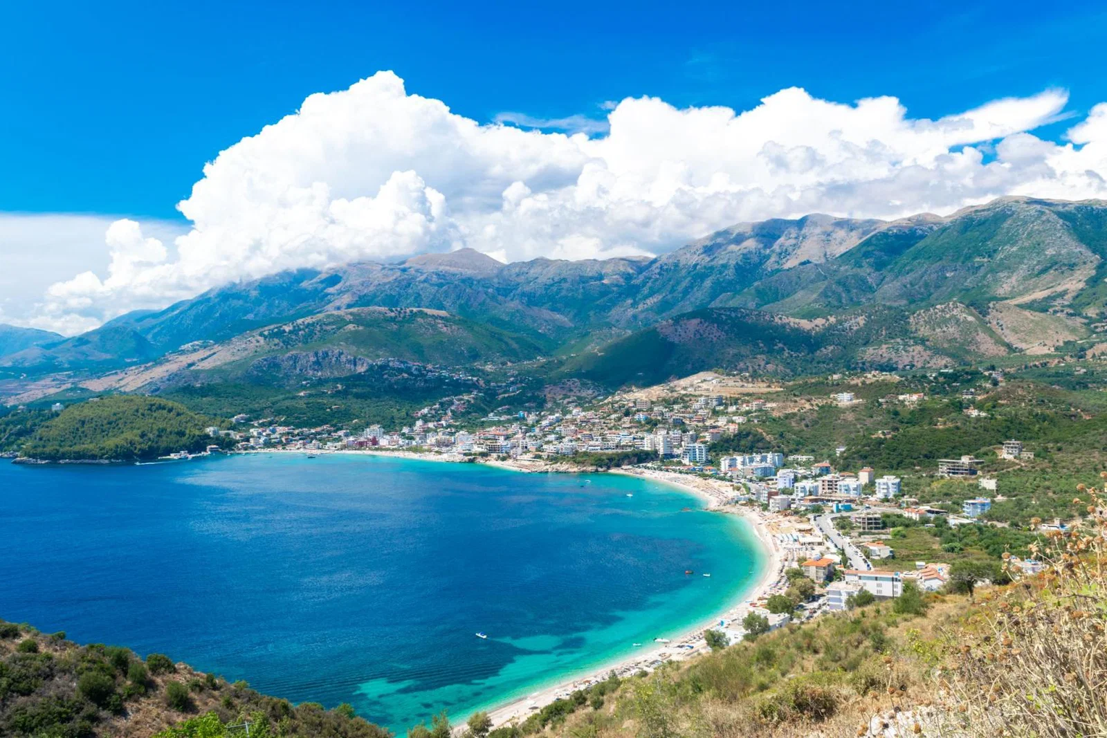 Himare town on Albania's Ionian coastline
