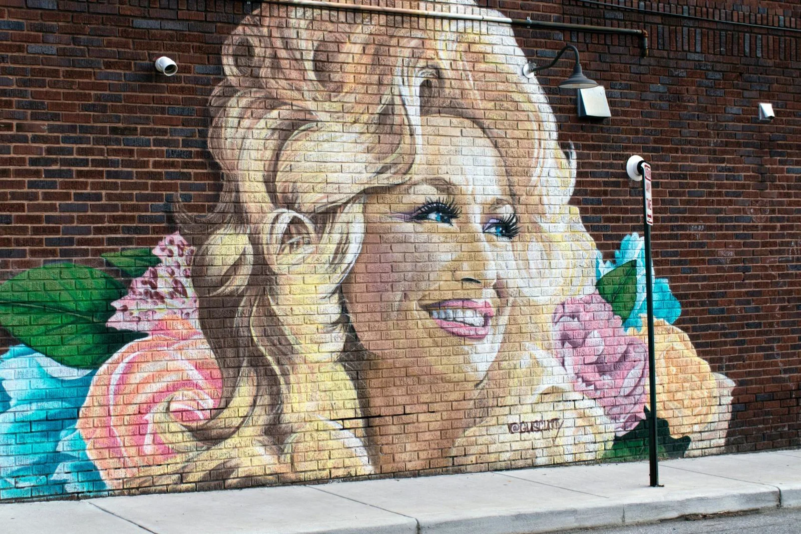 Dolly Parton mural in West Asheville, North Carolina