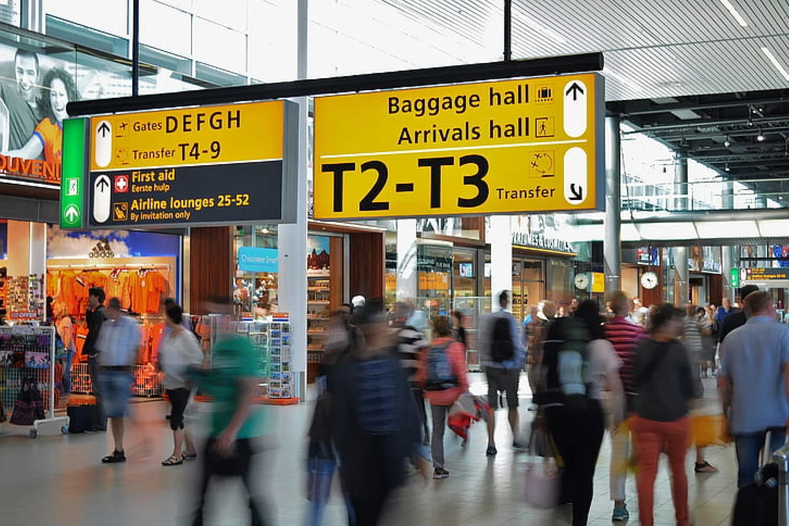 Arriving at the airport