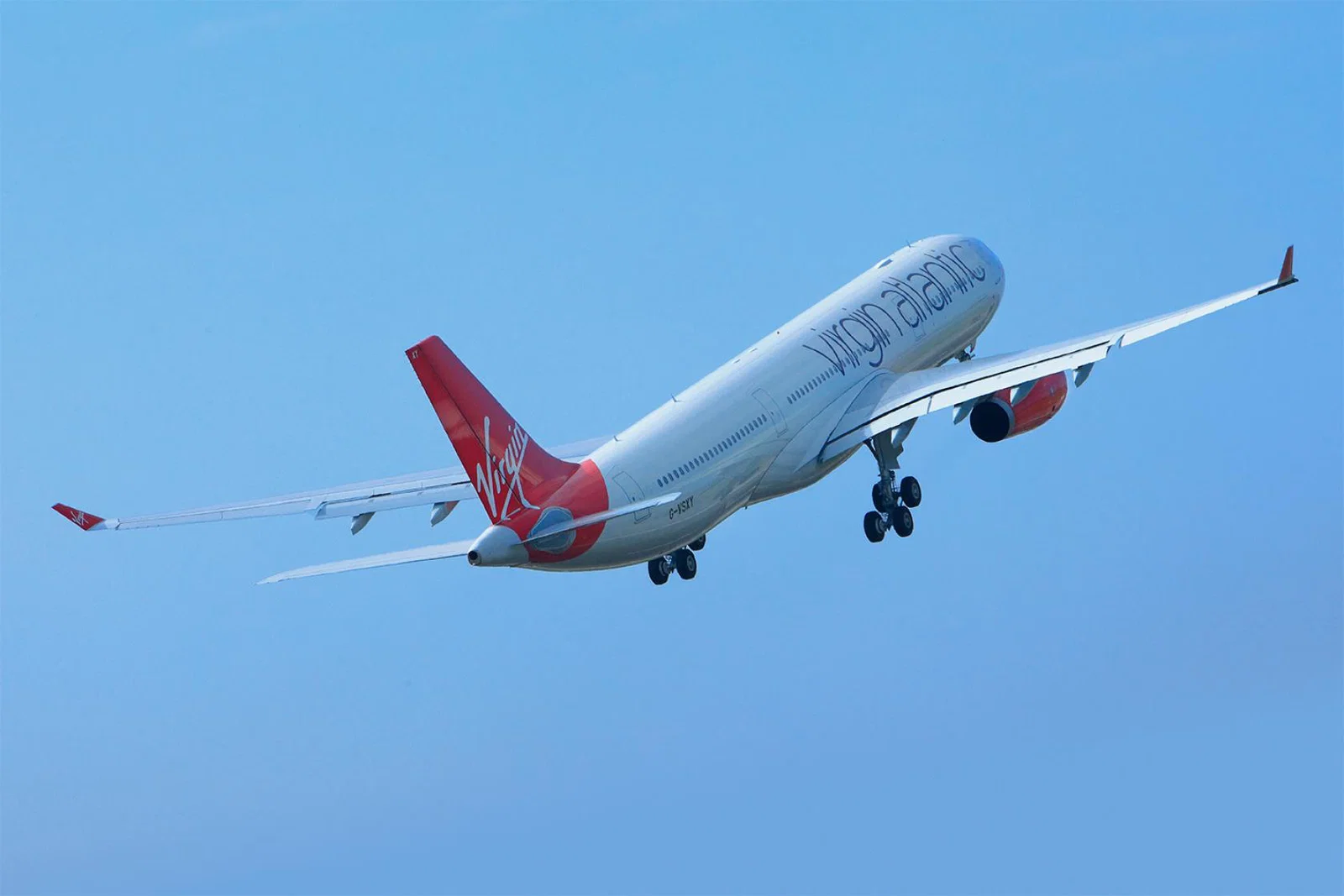Virgin Atlantic jet in flight