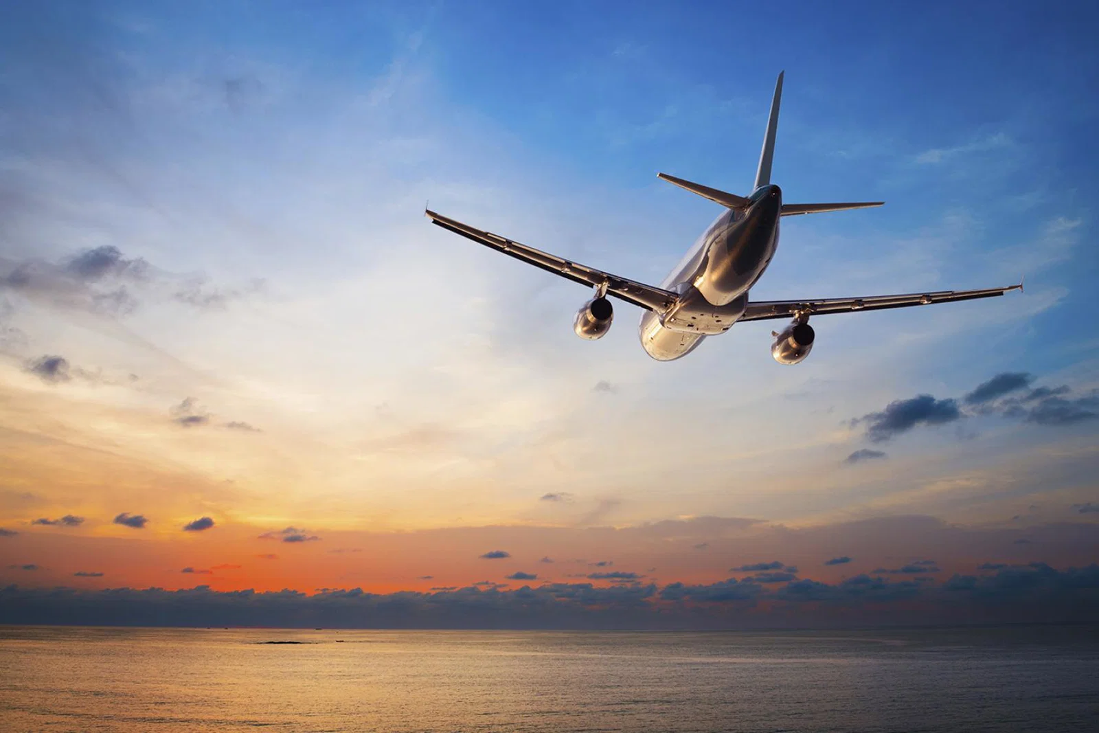 Aircraft at sunset (stock)
