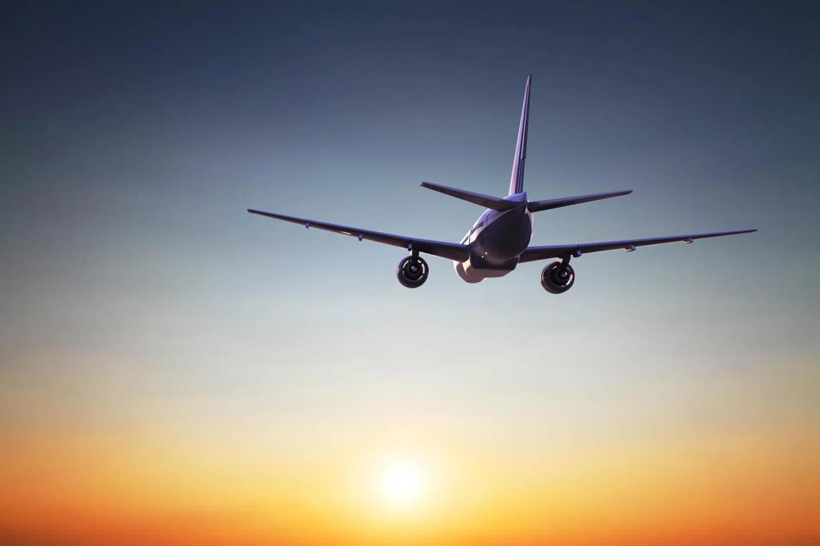 Aircraft sunset (rendering)