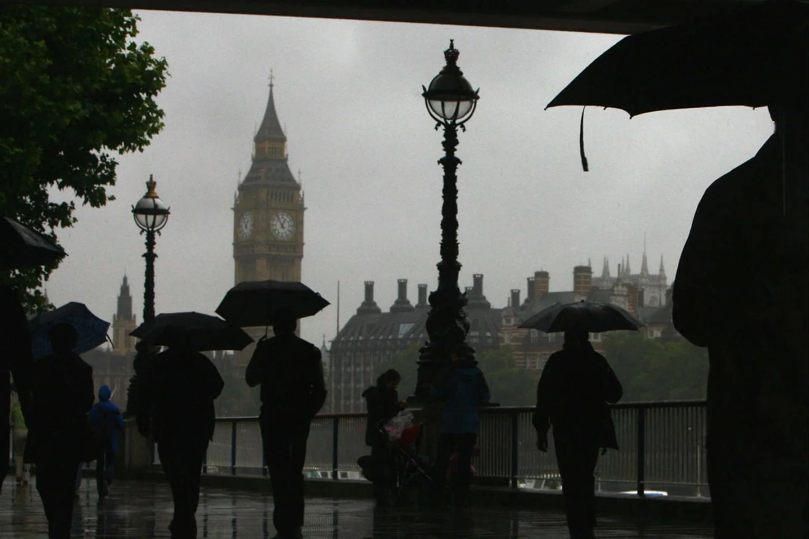Summer rain, UK, London
