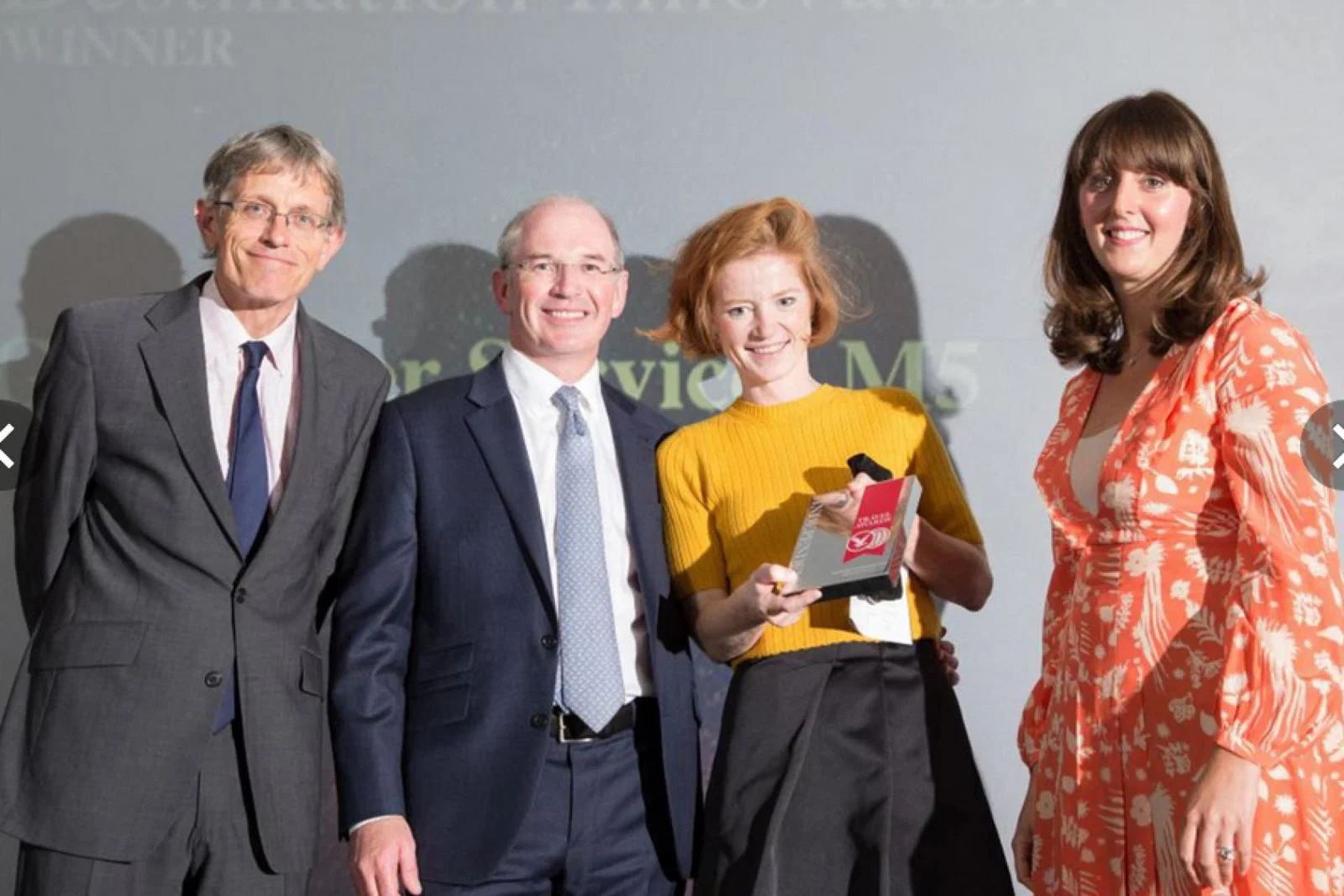 Gloucester Services claims its trophy in the Independent's first Travel Awards