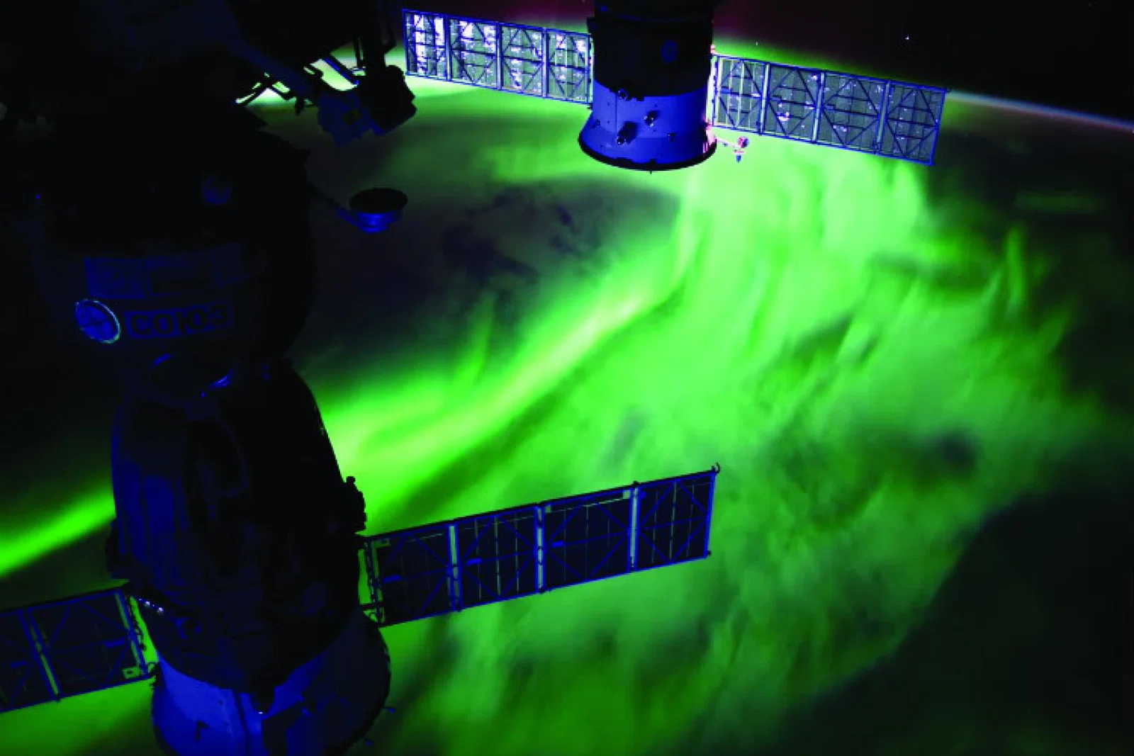 Aurora captured from the International Space Station aurora_from_space credit NASA