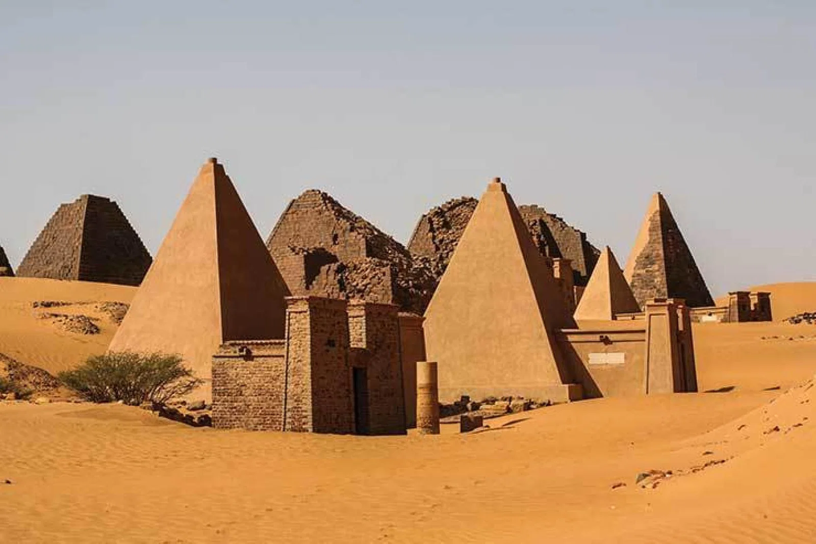 Meroe pyramids in the Sahara desert, Sudan