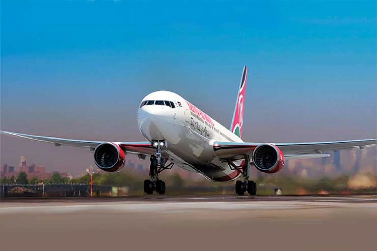Kenya Airways jet taking off