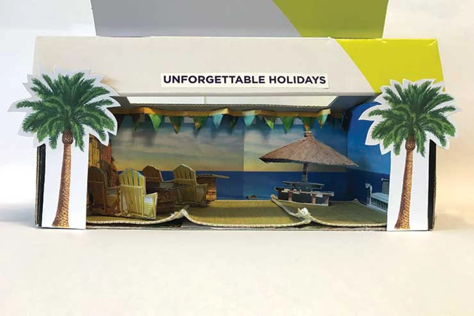 Holiday diorama cutout