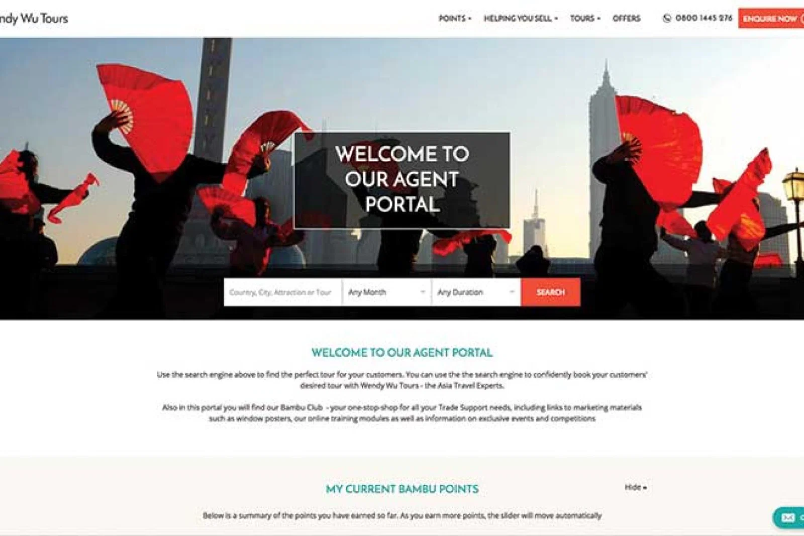 Wendy Wu Tours Agent Portal