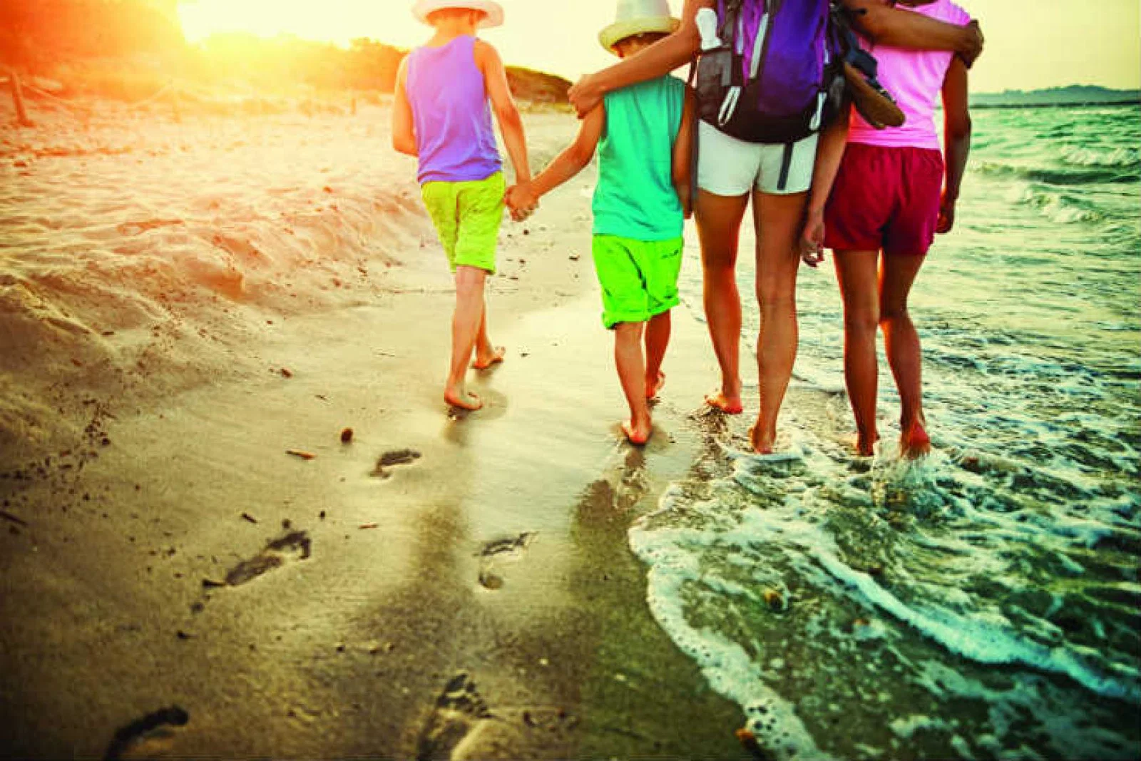 Family on a beach