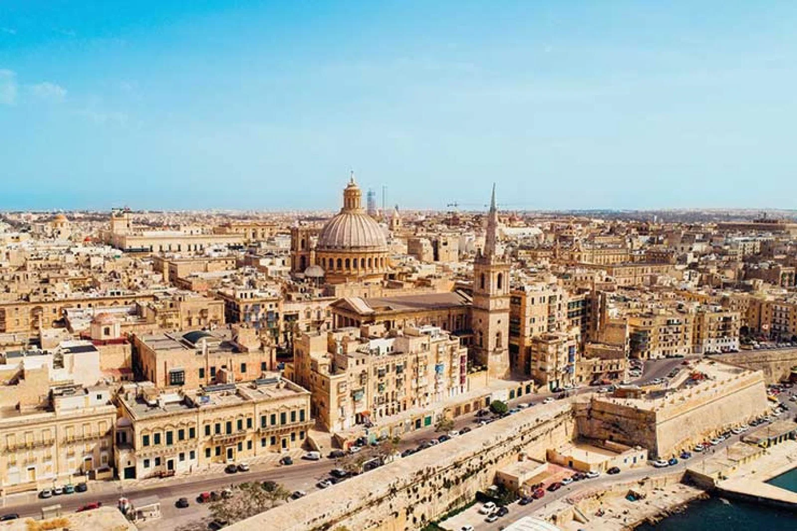 Aerial view of Valletta, Malta
