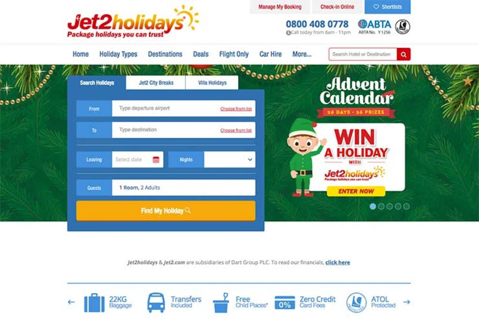 Jet2holidays site December 6
