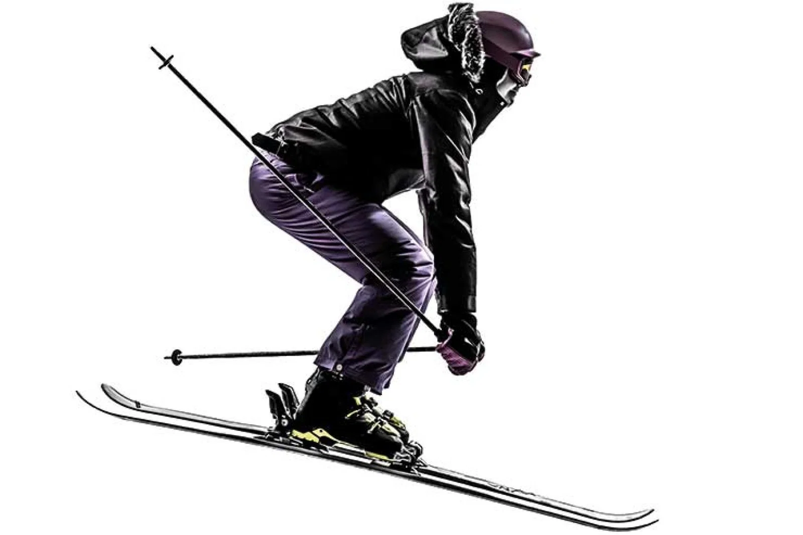 Skiier jumping