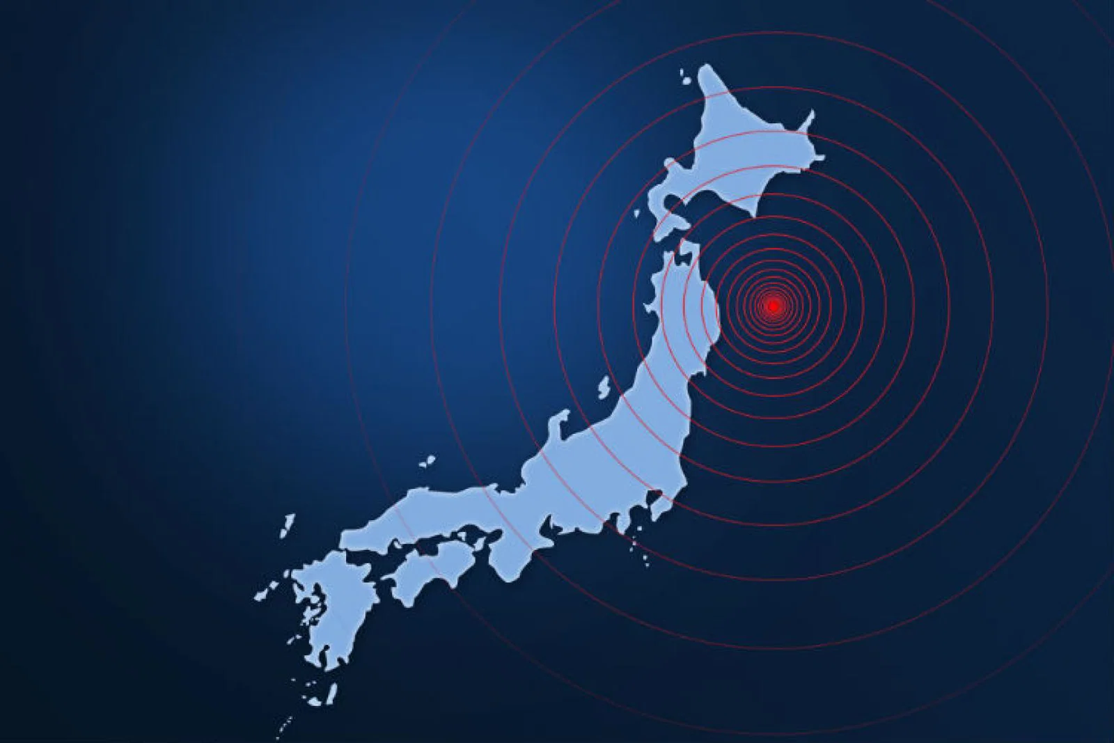 Japan earthquake map