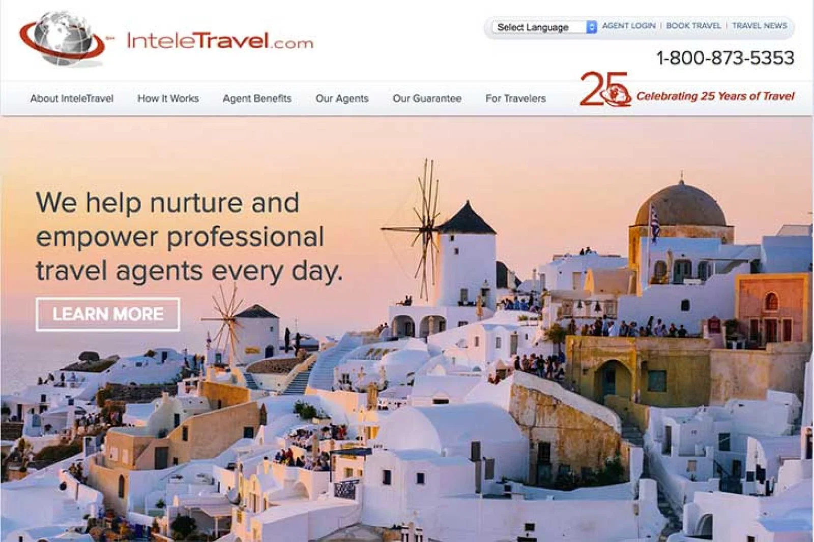 Inteletravel homepage Dec 2018