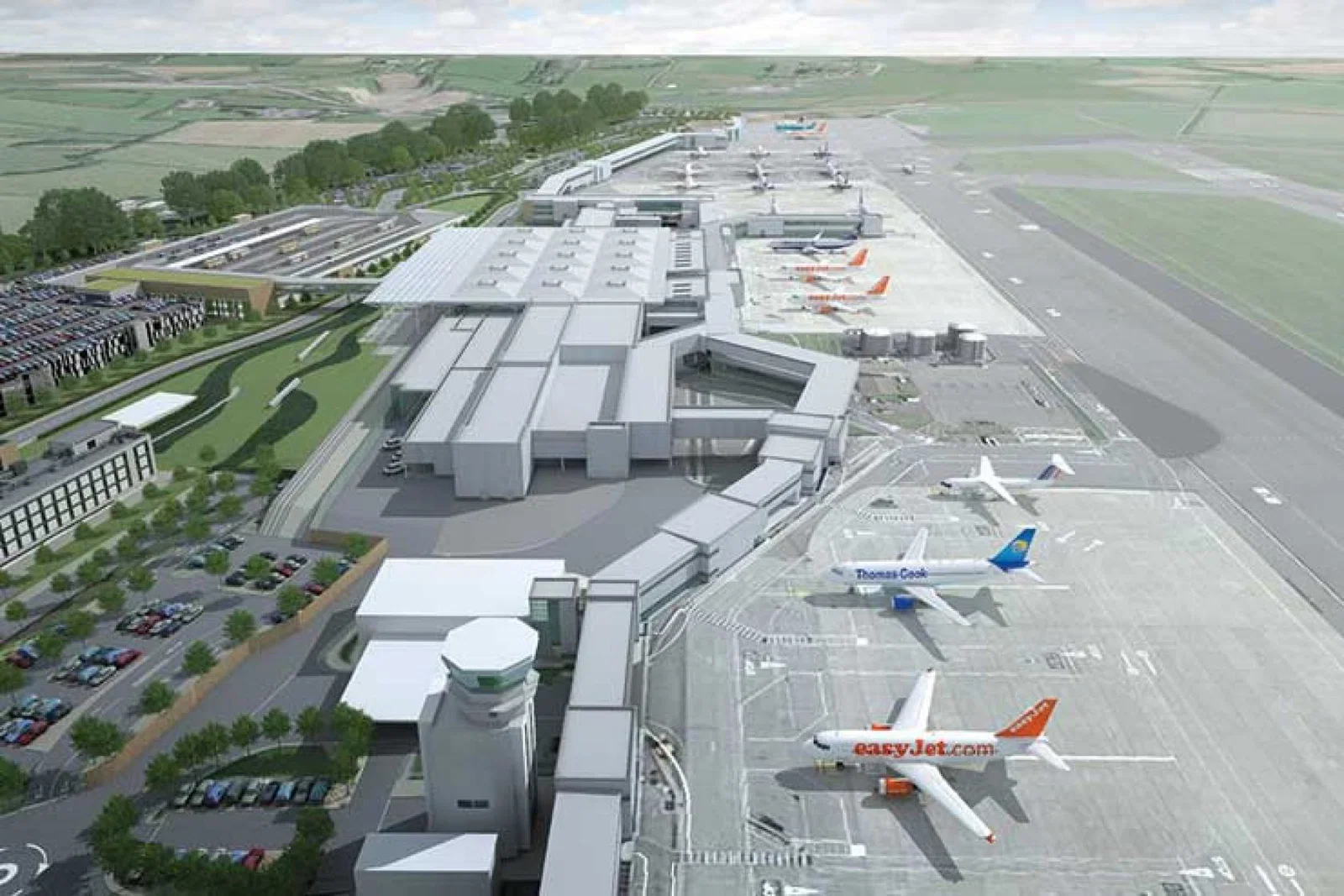 Bristol Airport development artists rendering