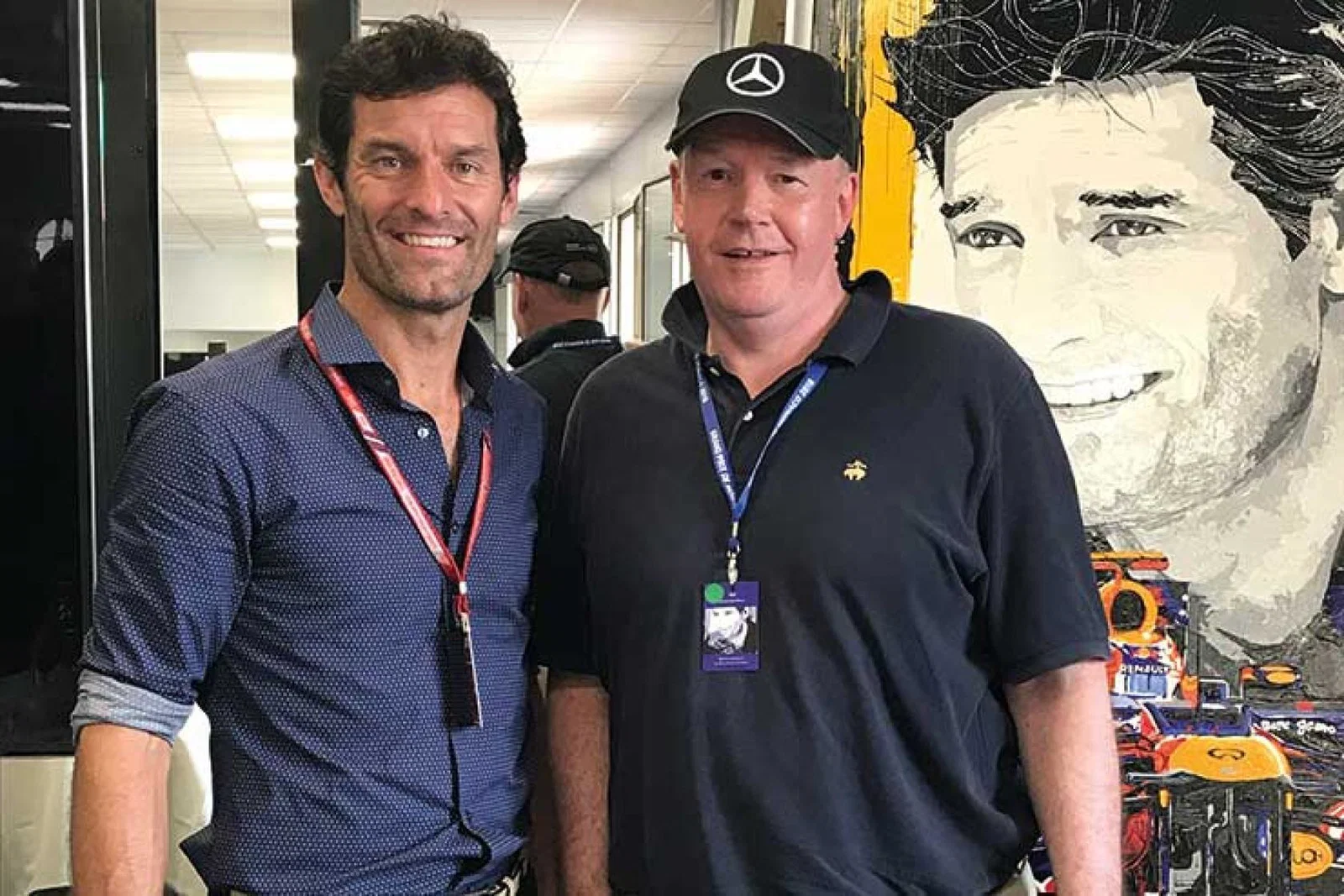 Former F1 driver Mark Webber and Silversea boss Peter Shanks