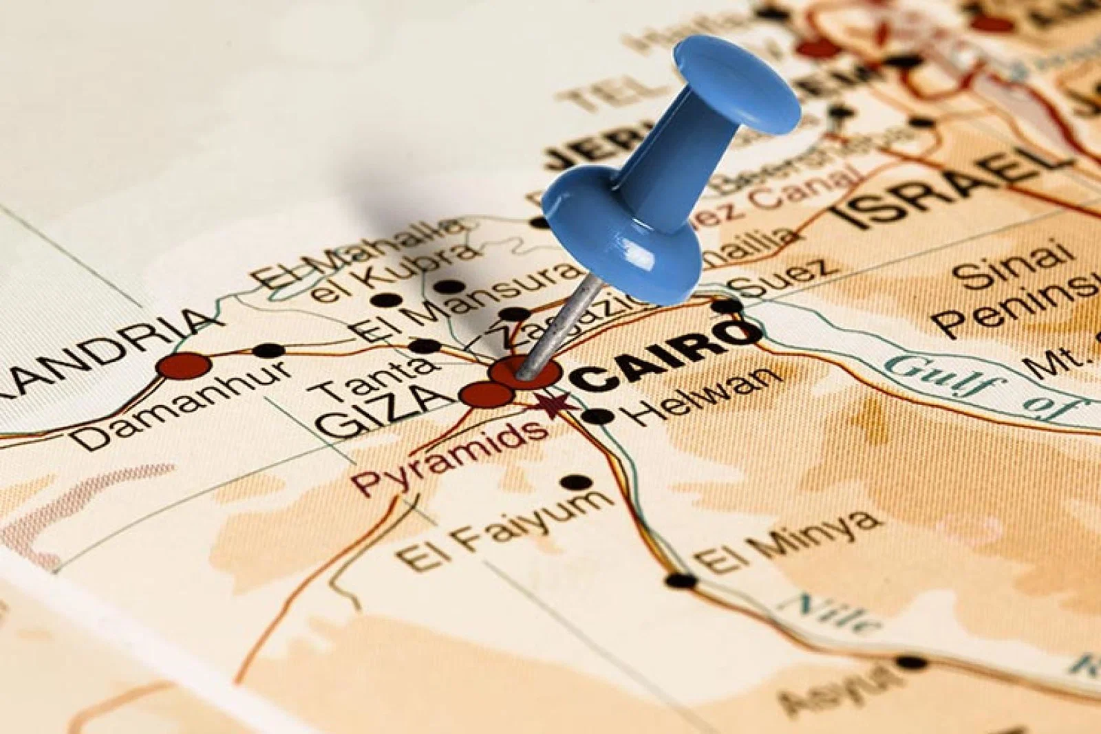 Cairo pin in a map