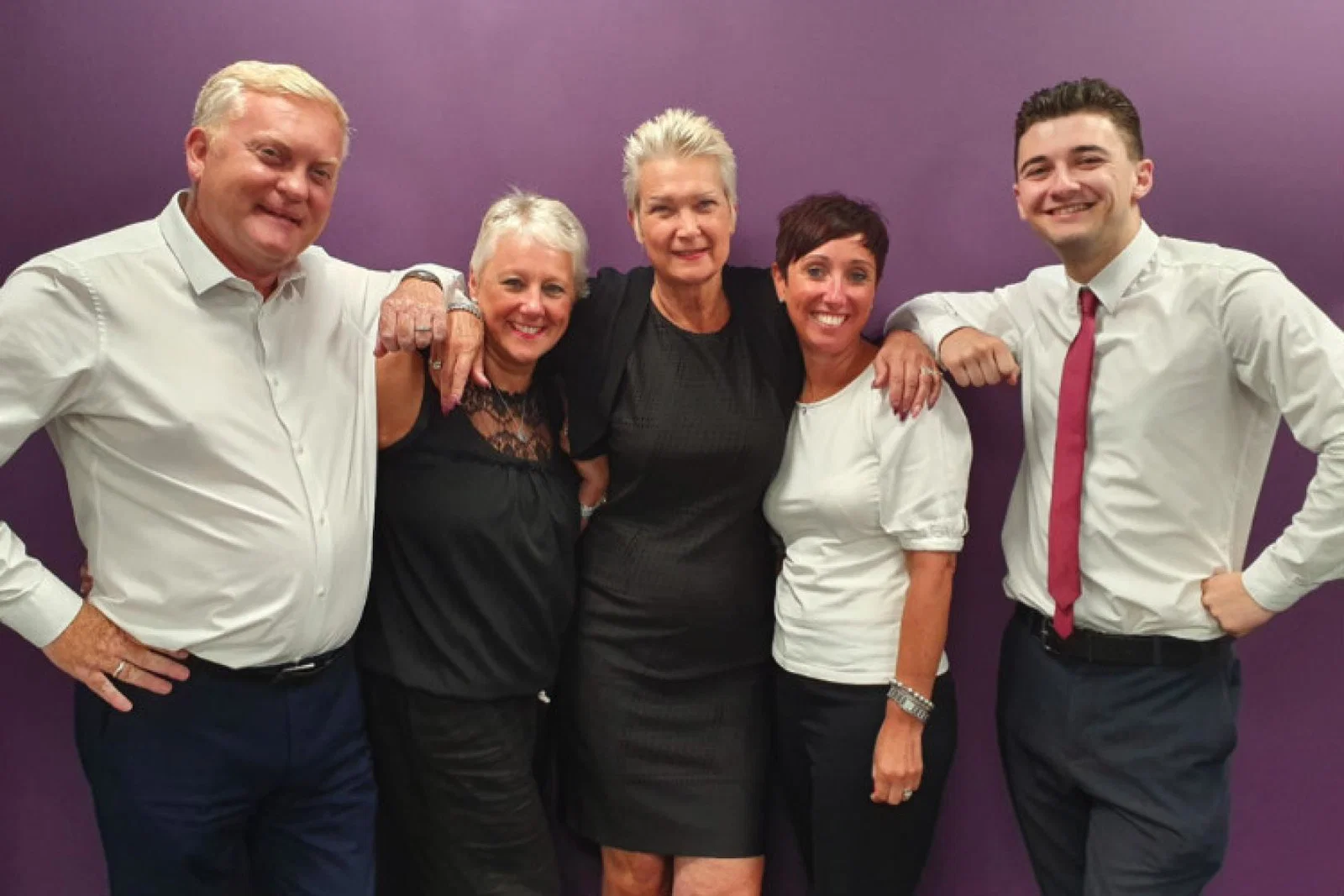 L-R: JTA's Duncan Croucher, Amanda Leggett, Diane Court, Zoe Holt and Harry Taylor